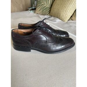 Allen Edmonds Fairhaven Burgundy Brogue Wingtip Leather Shoes Men's Size 11B